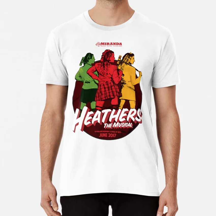 Музыкальная футболка MMS Heathers музыкальная Миранда - Цвет: Белый