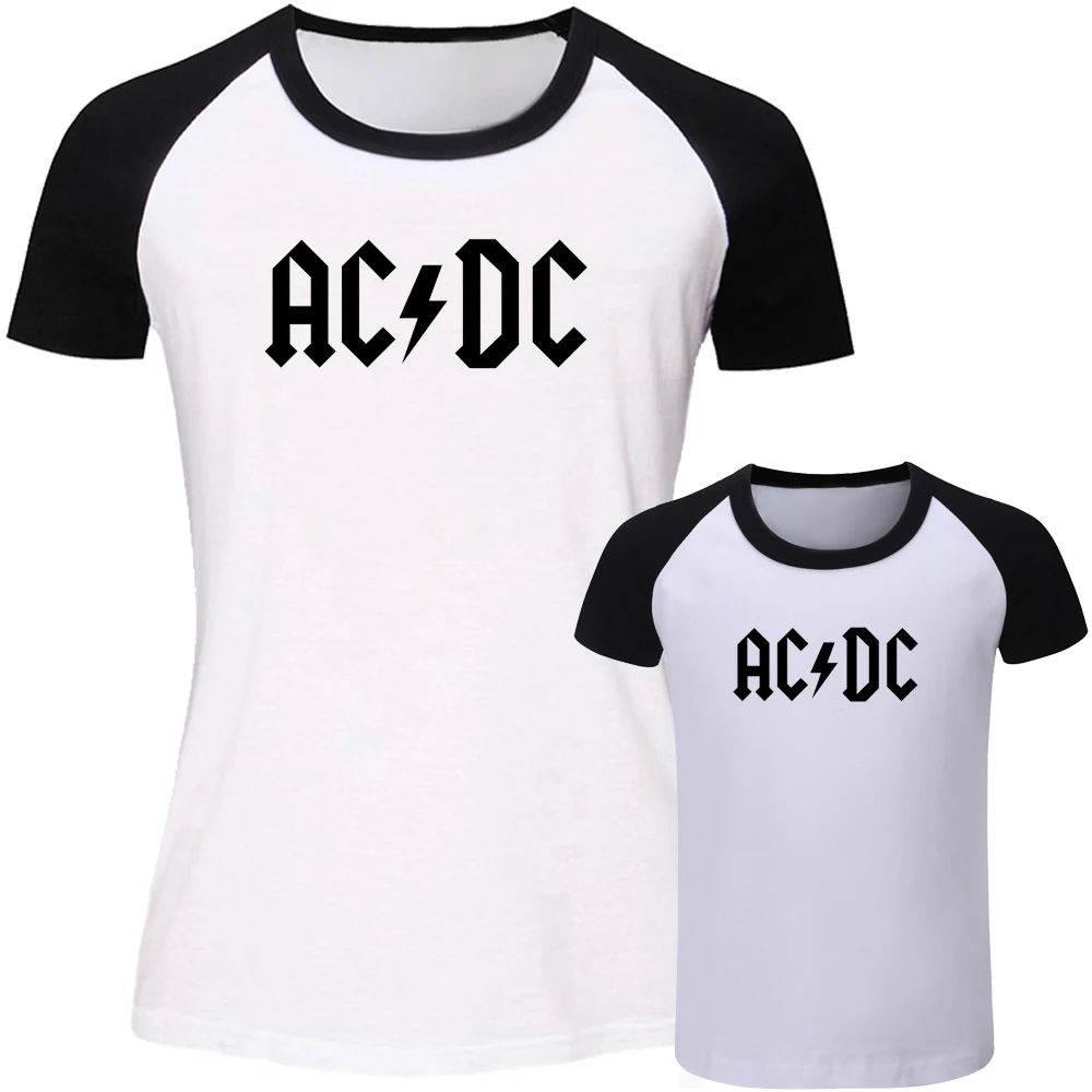 ACDC Rock Foo fightors Band; одинаковые комплекты для семьи; футболка для мамы и дочки; футболка с короткими рукавами; топы с принтом для женщин и девочек; подарок - Цвет: JdSCB202D