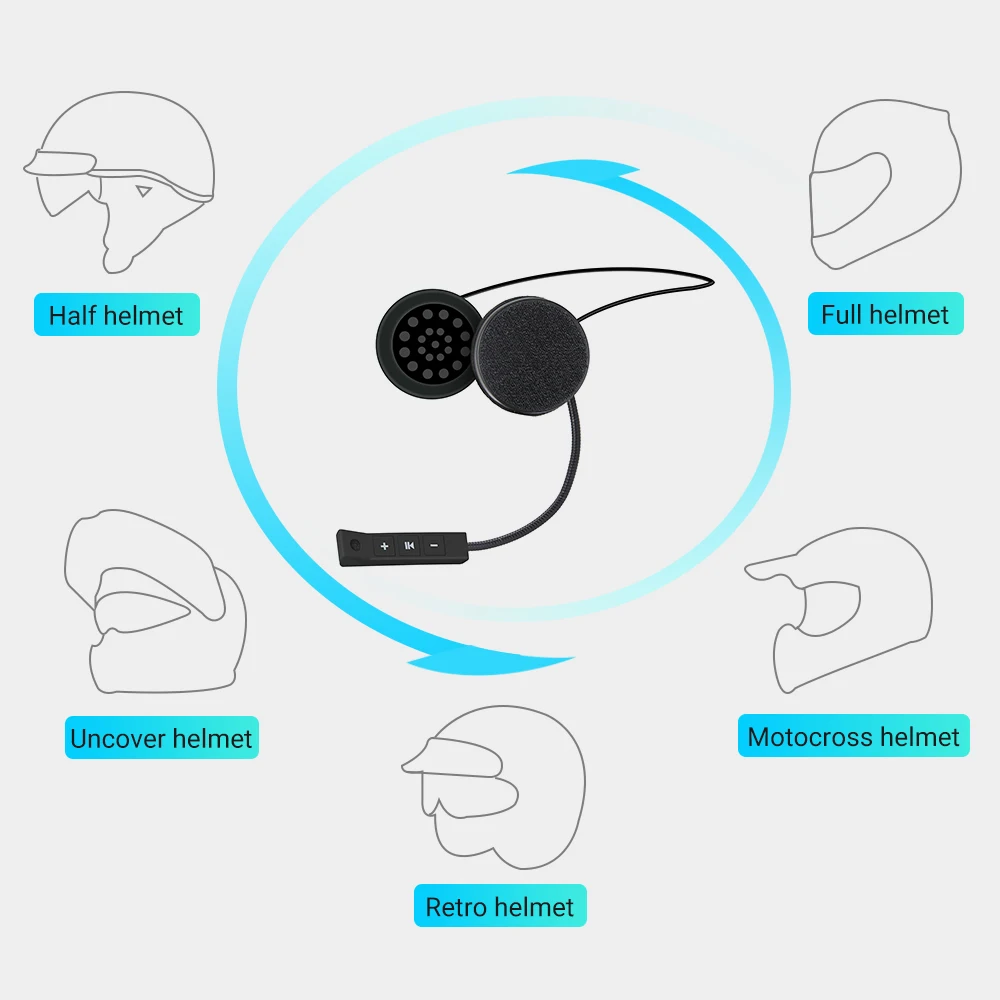 GETNOOG шлем гарнитура мотоциклетная bluetooth Водонепроницаемый Bluetooth Проводная