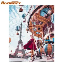 

RUOPOTY Painting By Numbers For Adults Children Playground Woman Figure DIY Oil Picture By Number 40x50cm Frame Home Wall Craft