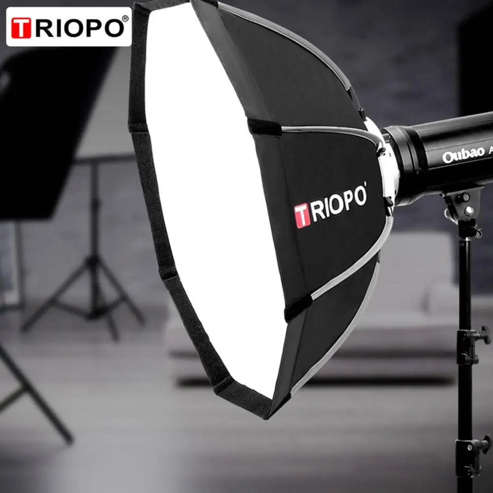 Восьмиугольный зонт для софтбокса TRIOPO 55 см 65 90 с сетчатой ручкой вспышки Godox YONGNUO