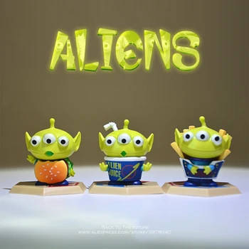 

Disney Toy Story 4 Green Aliens 3pcs/set 5cm Action Figure Anime Decoration Collection Figurine doll mini Toy model for children