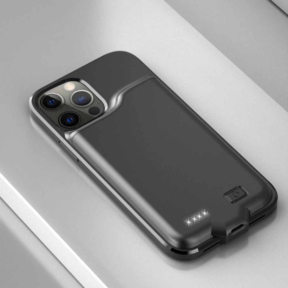 Тонкий чехол с внешним аккумулятором для iPhone 12 Pro Max Mini зарядным устройством чехлы