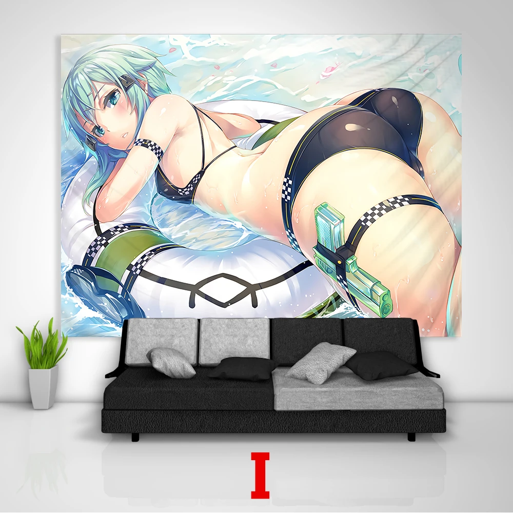 SAO Sword Art интернет гобелен искусство настенный диван стол покрывало для кровати домашний декор в общежитии подарок - Цвет: I