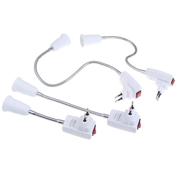 

E27 Table Light Bulb Lamp Holder Socket + Switch Adapter Converter EU Plug