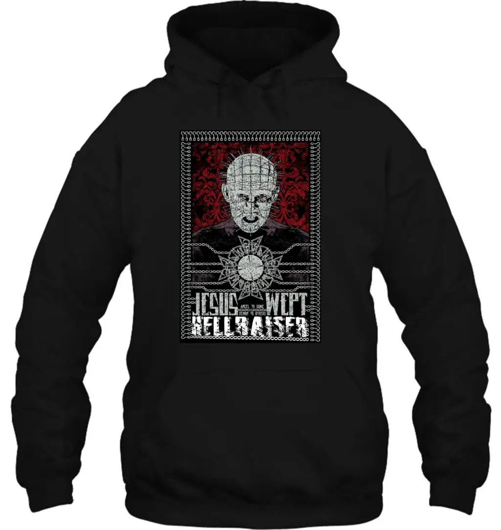 Мужская толстовка с капюшоном Hellraiser PinHead Jesus Wept cenobite классический фильм ужасов женская уличная одежда