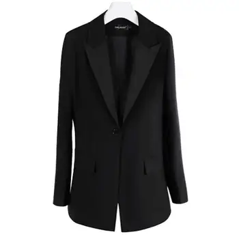 

2020 New Autumn Winter Women Korean Version Slim Square Dance Fashion Work Wear Coat Jakcet Suit Black