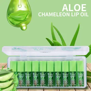

Nourishing aloe vera lip gloss moisturizing transparent lipstick lips make up color tslm1 changing liquid protect natural U8E3
