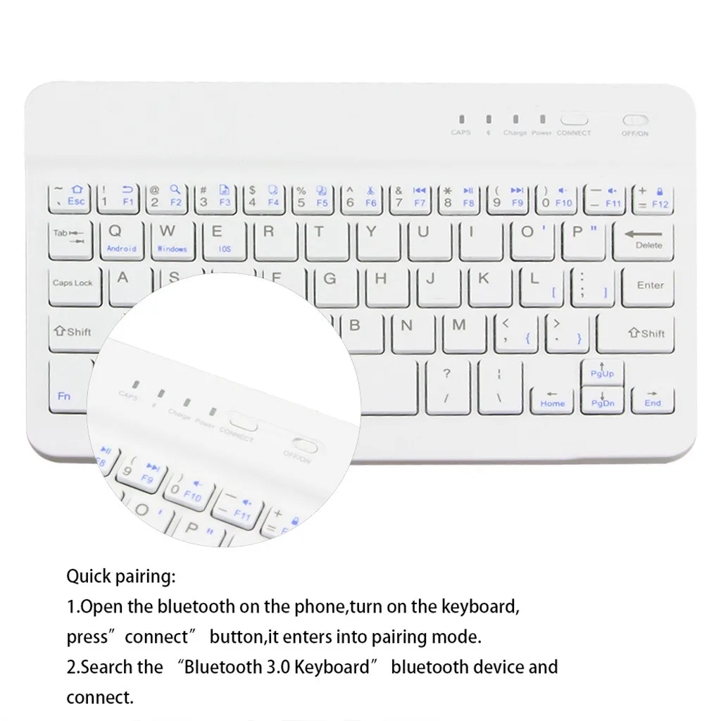 Тонкая беспроводная Bluetooth клавиатура для iMac/iPad Android телефон ноутбук планшет 78 клавиш Мини ПК Teclado клавиатура для офиса клавиатуры