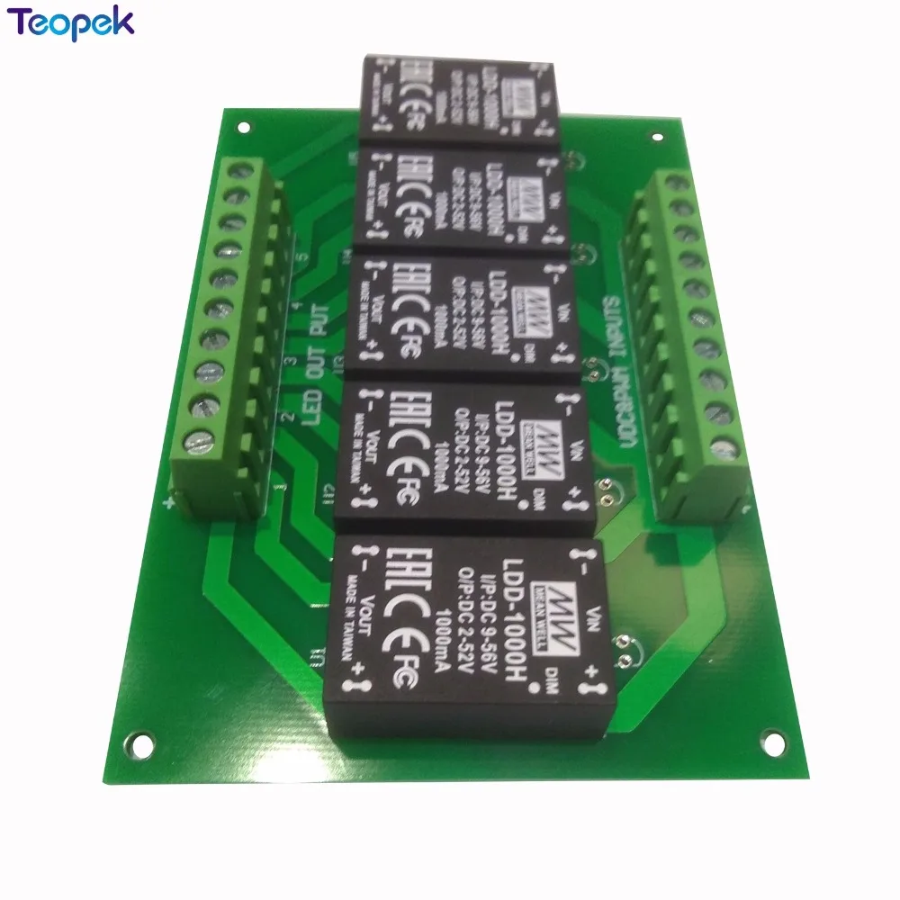 5-канальный LDD Светодиодная панель для водителя с MEANWELL LDD350H LDD500H LDD700H LDD1000H постоянного тока шаг вниз светодиодный драйвер