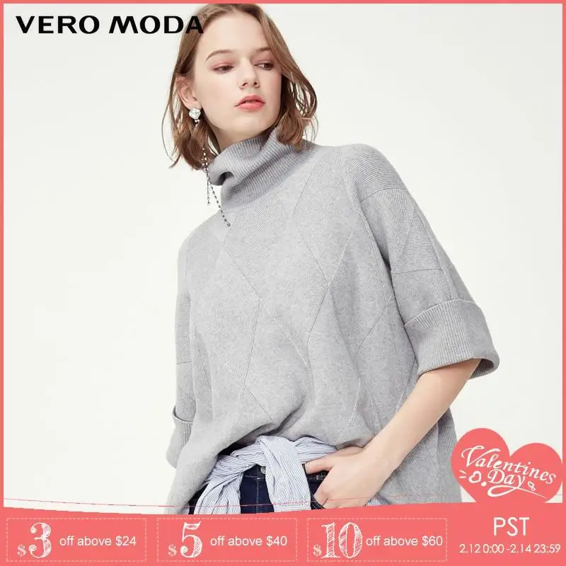 Najtaniej Vero Moda damska zima 3 4 rękaw sweter z golfem | 319125502