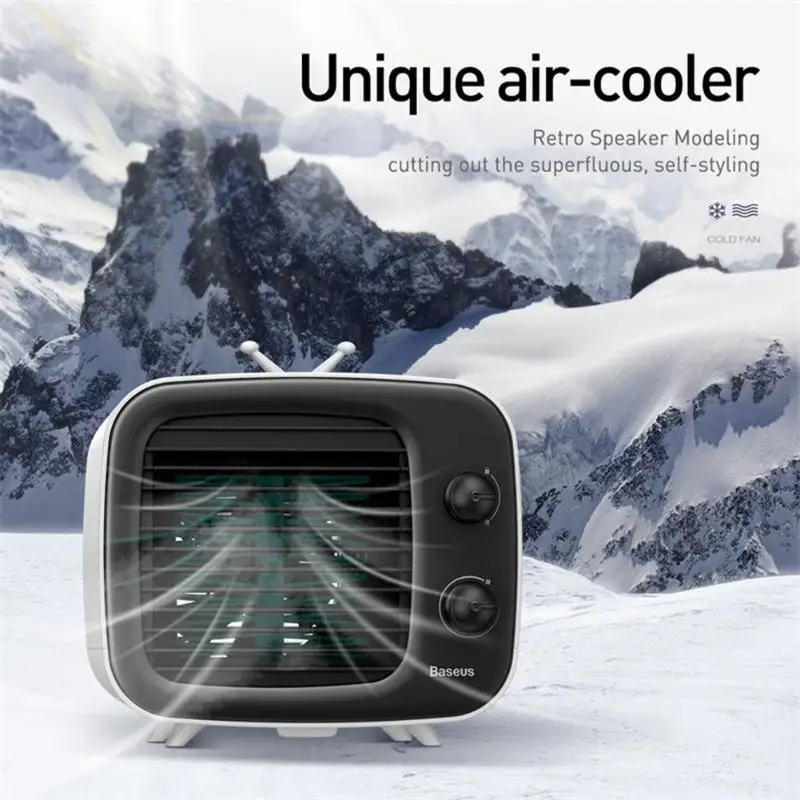 

BASEUS USB Mini Portable Car Auto Air Conditioner Humidifier Personal Space Cooler Air Cooling Fan for Home Office Car Auto