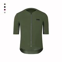 SPEXCEL 2021 New Coldback Fabric UPF 50+ Pro Aero Short sleeve cycling Jerseys Seamless No collar design zipper pocket green 1