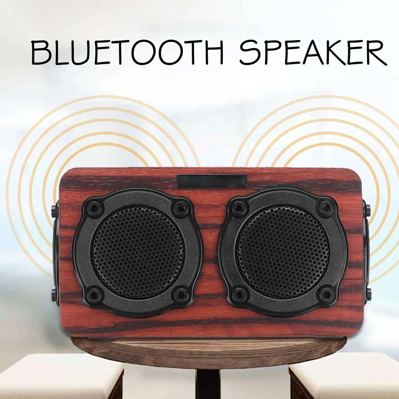 Беспроводной Bluetooth динамик деревянный сабвуфер аудио Bluetooth динамик Hi-Fi fm-радио портативный наружный сабвуфер музыкальный плеер