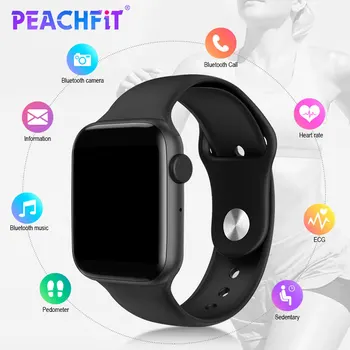 

PEACHFIT W34 Full Touch Screen Smart Watch Dial Answer Call Fitness Tracker IP67 ECG Heart Rate Monitor Men Women Smartwatch