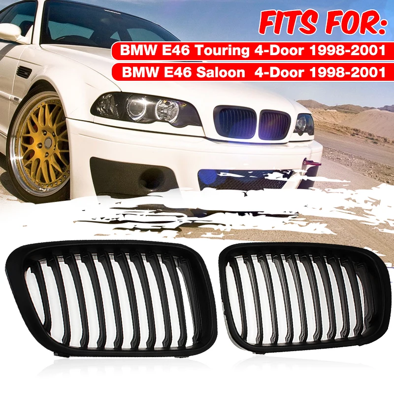 2 шт. автомобильные решетки для BMW E46 3 Series 4D 4 Door Saloon Compact 1998 1999 2000 2001|Гоночные