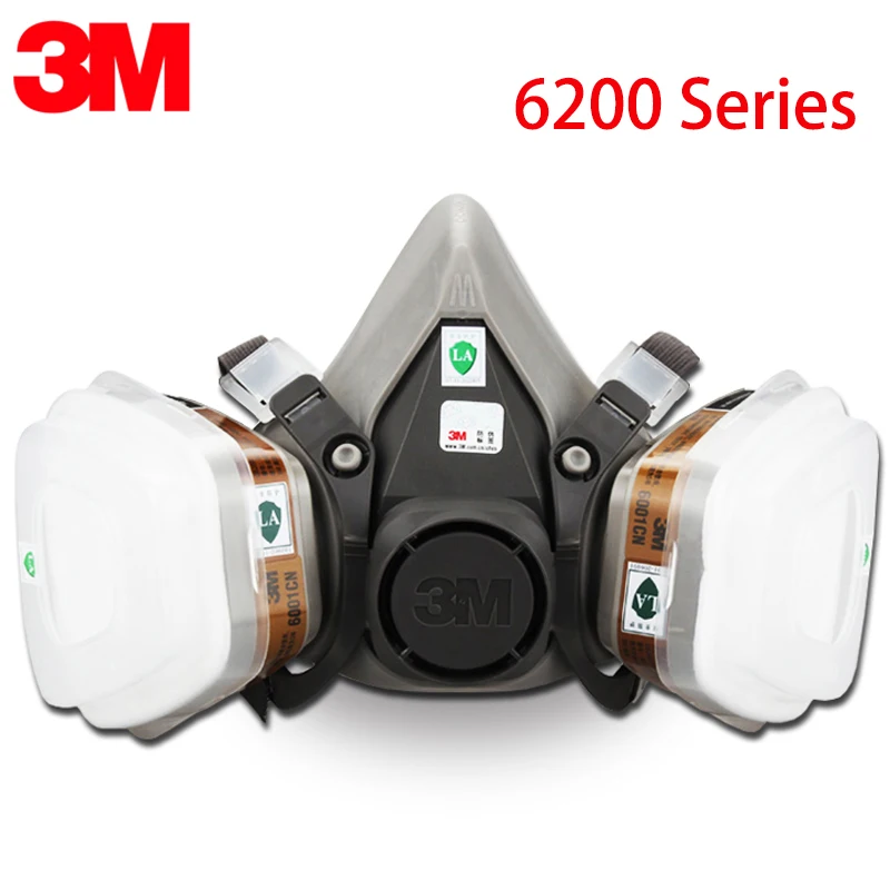 

3M 6200 Industrial Half Mask Spray Paint Gas Mask Respiratory Protection Safety Work Dust-proof Respirator Mask Filter