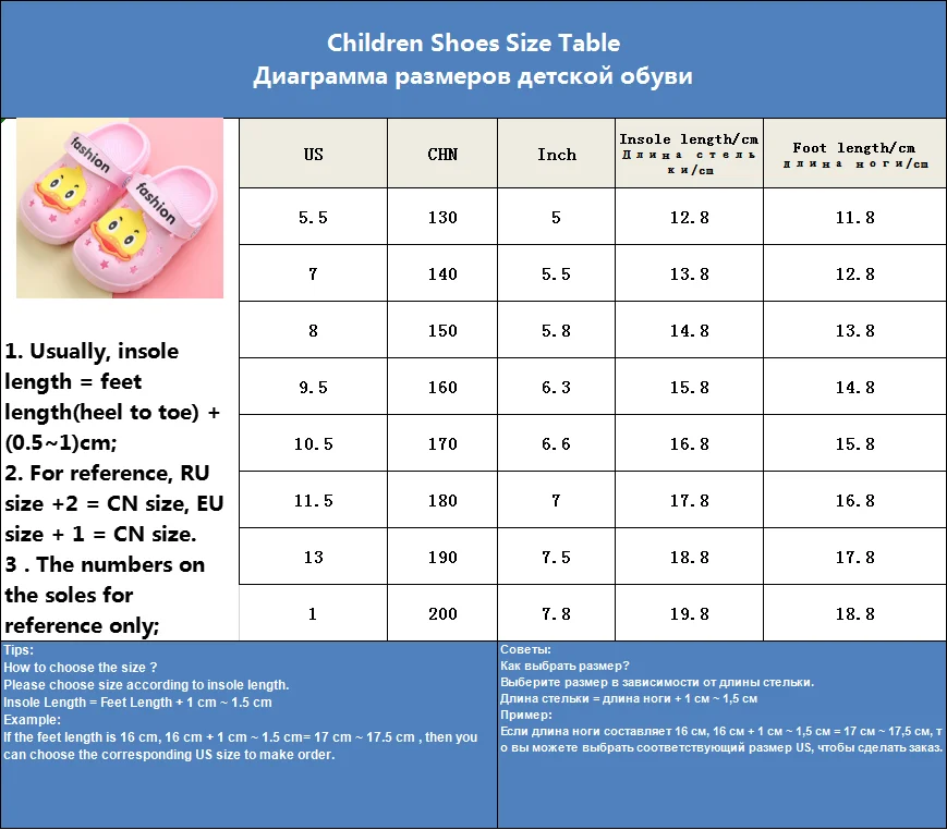 Детские сандалии; Новая летняя модная детская обувь с дырками и изображением утки; тапочки для мальчиков и девочек; нескользящая пляжная обувь для малышей