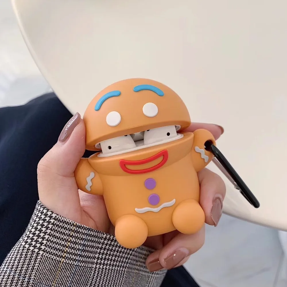 3D силиконовый чехол для наушников для AirPods 2, чехол с милым мультяшным изображением звезды капитана, чехол для Apple Air pods, чехол для наушников с кольцом на палец