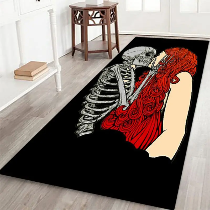 Хэллоуин пара череп шаблон ковер кухня коврик для гостиной для Хэллоуина вечерние украшения дома Скелет области напольный коврик