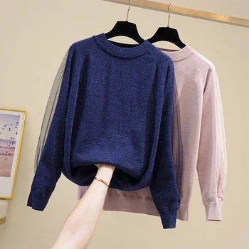 

COIGARSAM 4XL Plus Size Loose blouse women Spring Summer blusas womens tops and blouses Pink Blue 6237