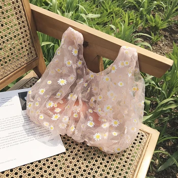 

Lace Light Handbags for Women 2020 Design Summer New Fashion Lady Small Flowers Handbag Female Totes Travel Hand Bag