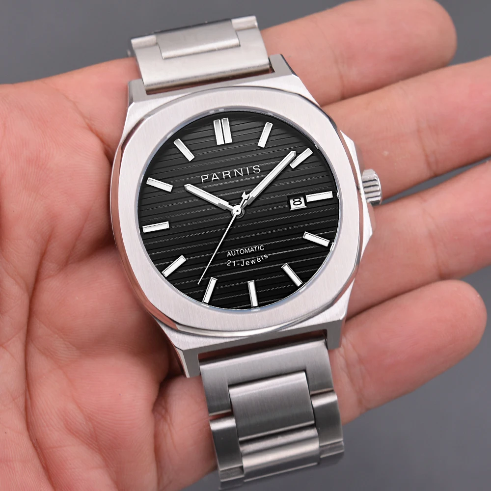 Parnis 42MM Black Dial Mechanical 