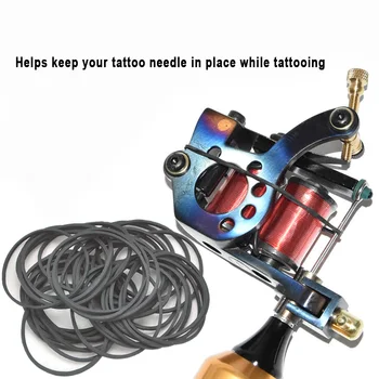 

100pcs Professional Tattoo Rubber Bands Black Rubber Tattoo Accessories For Tattoo Machine Gun Tattoo Supplies Elastic