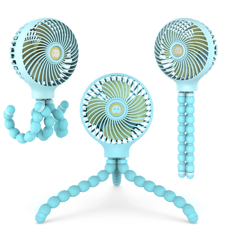 

KBAYBO Stroller Portable Fan USB Student Fan with 2200mAh Battery 3-Speed Folding Protective Design Switch