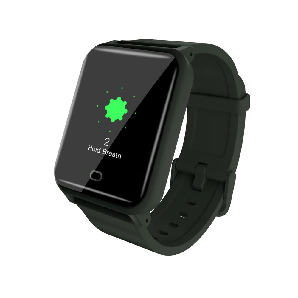 black Fitness Watch Long Standby smartwatch 24h-continuous Heart Rate Measurement Message Call Reminder Android iOS smartwatch - Цвет: black