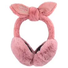 Женские теплые плюшевые наушники с милыми заячьими ушками, зимние наушники/зимние наушники