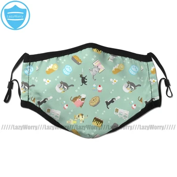 

Kitten Mouth Face Mask Cats Baking Cakes And Other Sweets Facial Mask Fashion Cool with 2 Filters for Adult