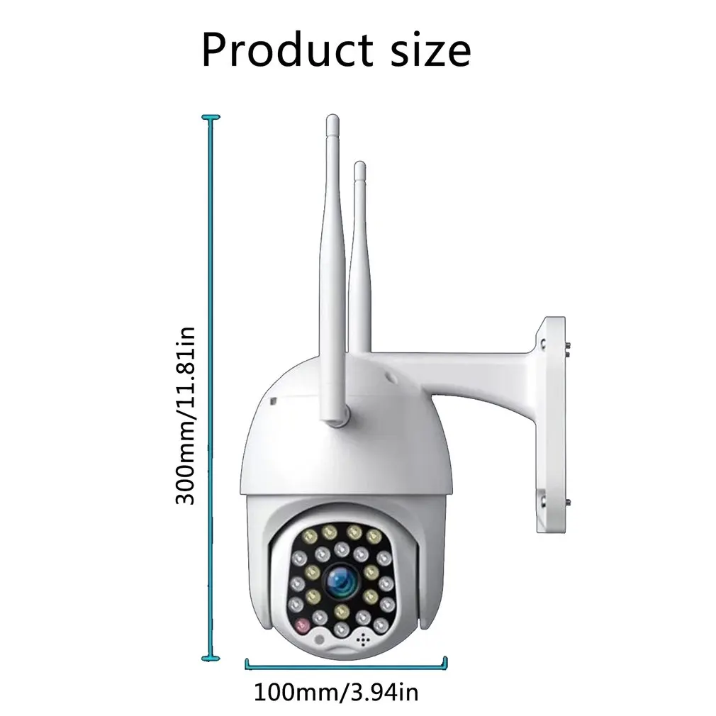 1080P PTZ IP камера Wifi наружная беспроводная видеокамера с Wi-Fi двойной источник света 3,6 мм 23 Led Звук и световой сигнал