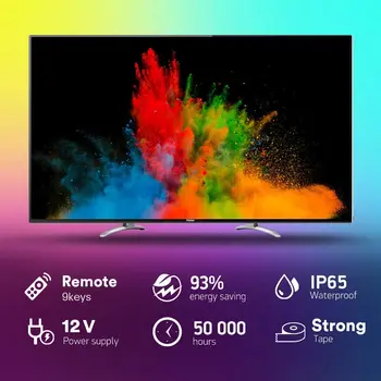 

Led Strip Lights Music Sync, 32.8ft/10m Dream Color LED Light Built-in IC, RGB 300Leds SMD5050 Flexible Strip Lighting with Remo