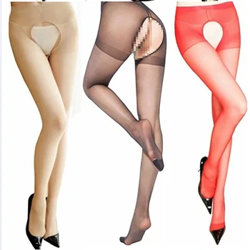 

Women Sexy Open Crotch Seamless Pantyhose Summer Sheer Thigh High Silk Stockings Female Crotchless Nylon Thin Tights