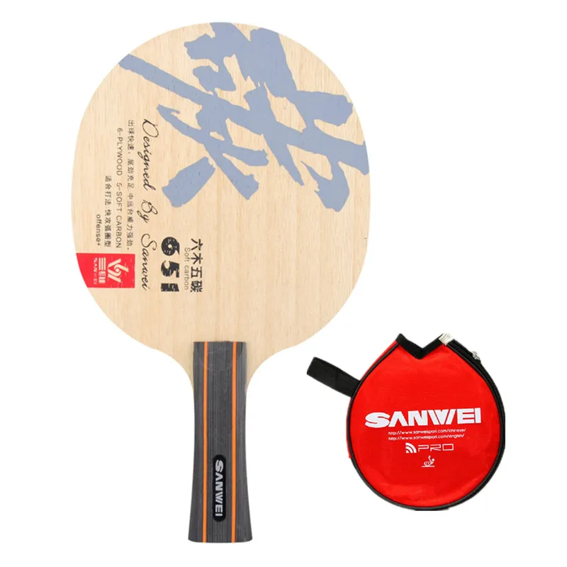 Ракетка для настольного тенниса Sanwei 651 5 ply carbon OFF ++ ракетка пинг понга|Ракетки