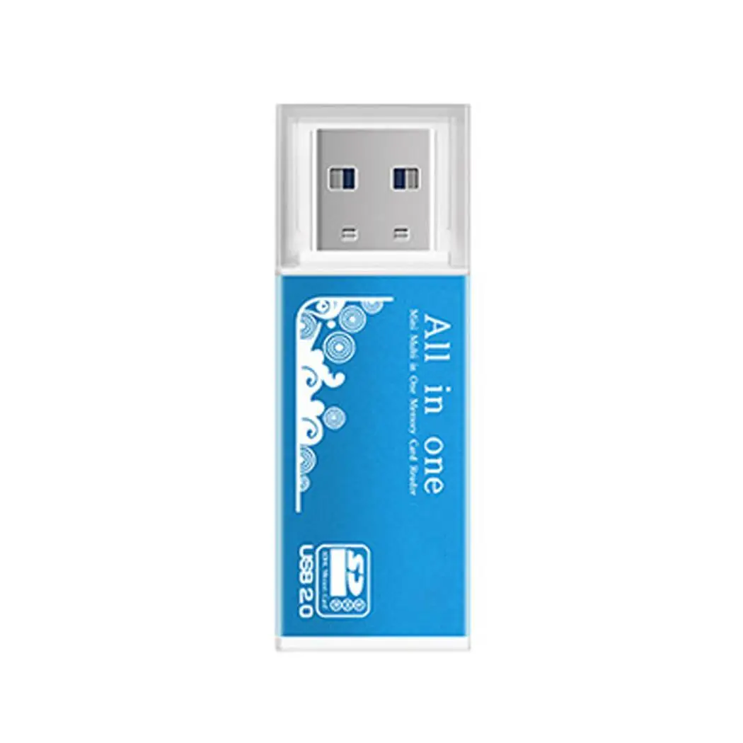 Портативный Легкий USB 2,0 высокоскоростной Windows XP/Vista/Win 7 кард-ридер для смартфонов SD, TF компьютер