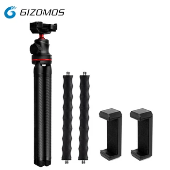 

GIZOMOS Tripod Holder 8 Levels of Adjustable Height Tripod Bracket with Ball Head for Cellphone SLR DSLR Camera Sports Cameras