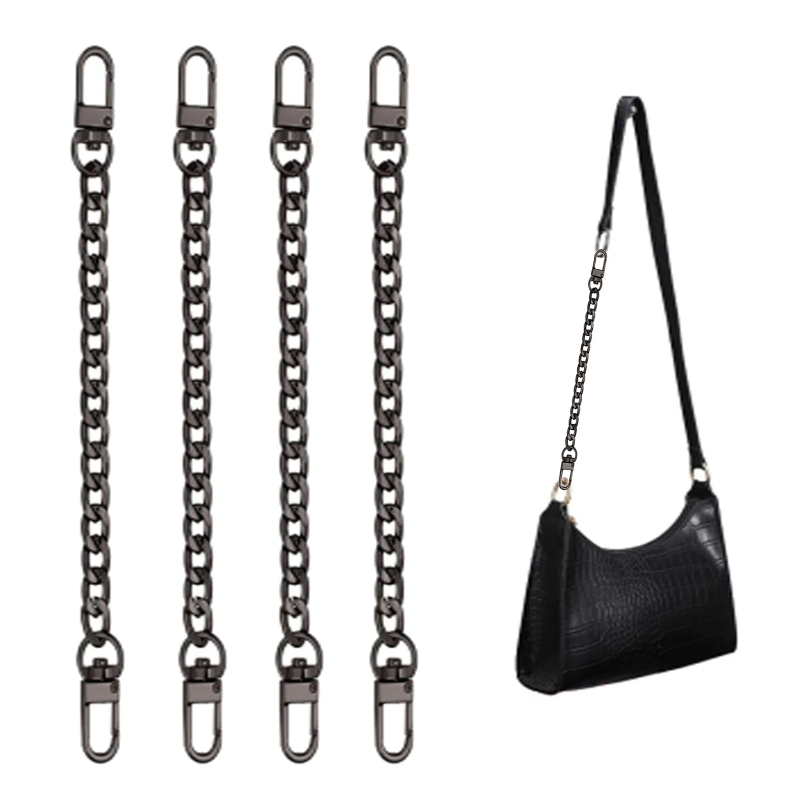  Waydress 4 Pieces Purse Chain Crossbody Strap Flat