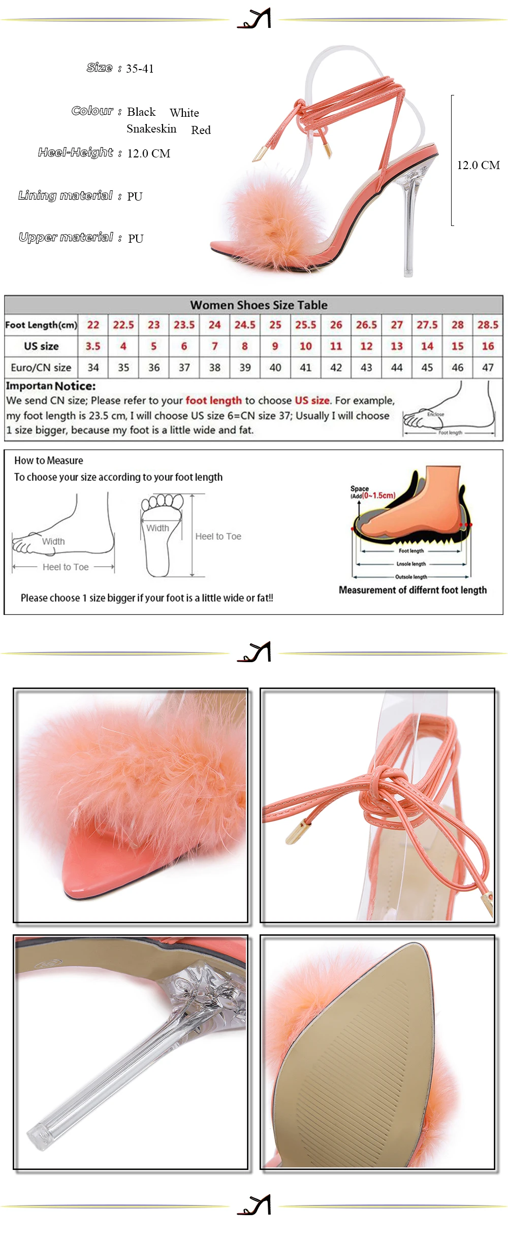 summer shoes woman pointed toe snake print high heels sexy feather women sandals ankle cross strap transparent clear heel
