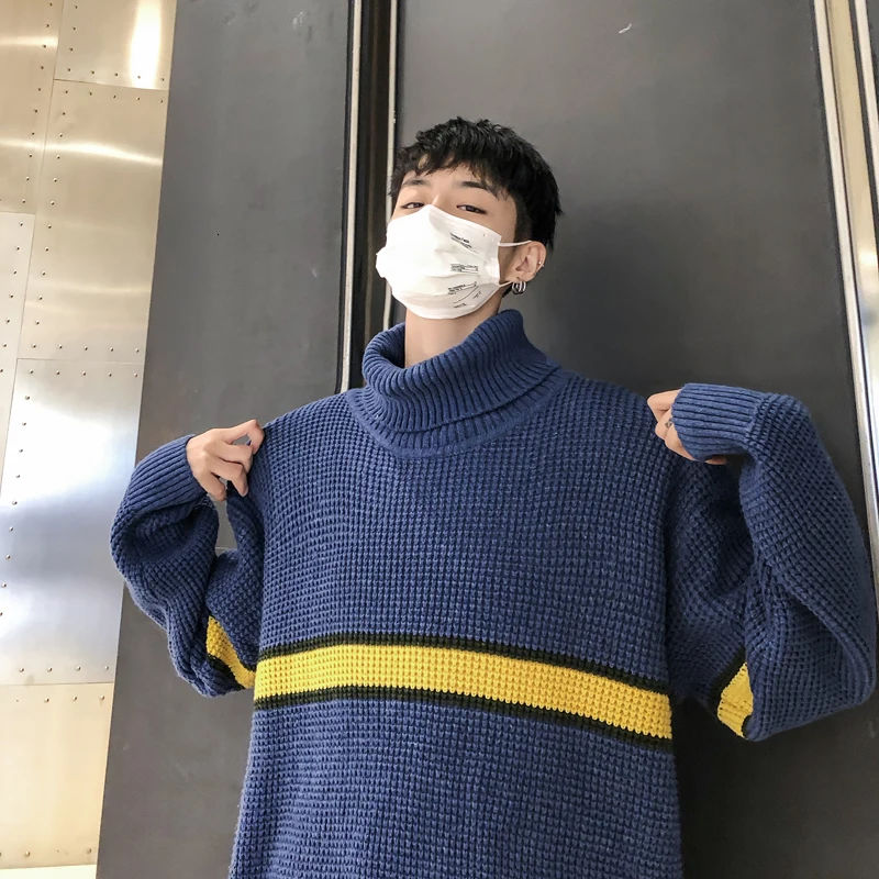 Winter Thick High Collar Sweater Men Warm Fashion Casual Knit Sweaters Man Sweter Clothes Loose Long Sleeve Pullover Men M-2XL Winter Thick High Collar Sweater Men Warm Fashion Casual Knit Sweaters Man Sweter Clothes Loose Long Sleeve Pullover Men M-2XL
