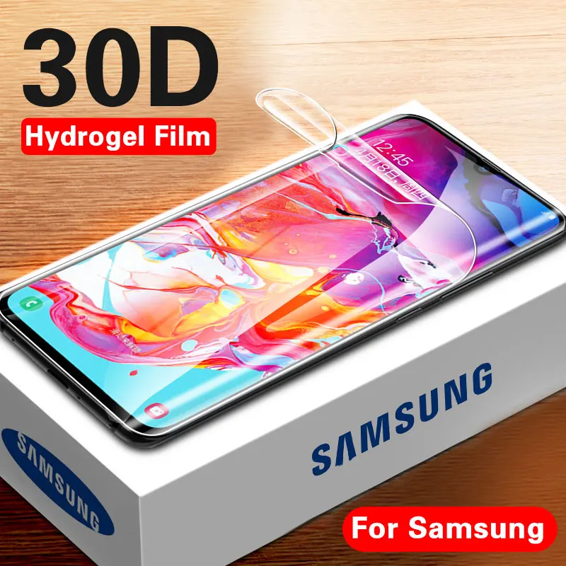 

30D Full Cover Hydrogel Film For Samsung Galaxy A10 A20 A30 A50 A70 Screen Protector Samsung M10 M20 M30 Soft Protective Film