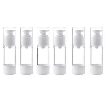 

6 Pcs/Set Small Mist Spray Bottles Vacuum Emulsion Bottle Traveling on Business Bottling 30Ml Press Pump Lotion Bottle
