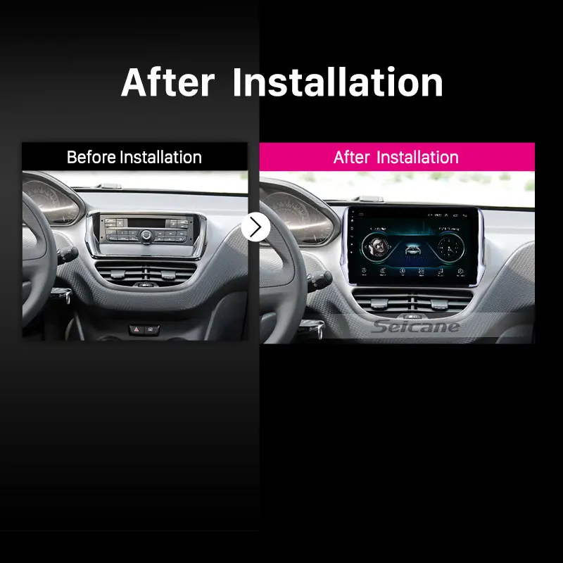 Flash Deal Seicane 2 din 10.1 inch Android 8.1 GPS Car Radio for Peugeot 2008 2014 2015 2016 car stereo with HD Touchscreen support Carplay 5