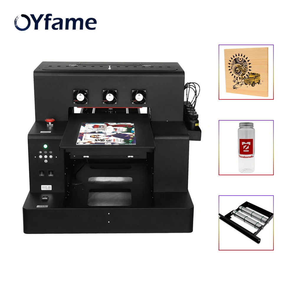 

OYfame A3 УФ принтер светодиодный планшетный УФ-принтер УФ печатная машина для печати на бутылке чехол для телефона металлический бампер с акриловым Стекло Керамика