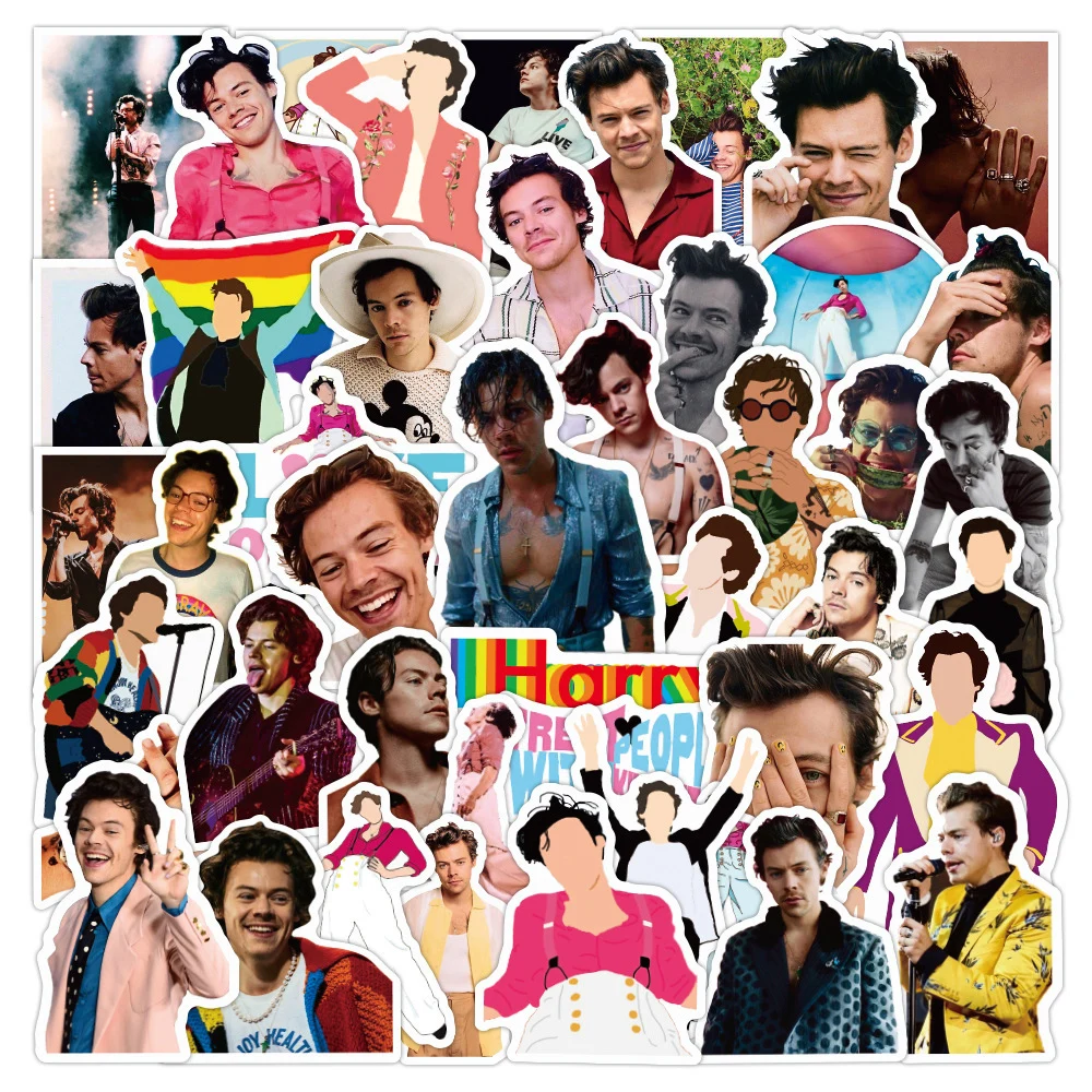 

50PCS One Direction Harry Styles Sticker 1D Singer For DIY Motorcycle Luggage Phone Skateboard Bicycle Helmet Decal Stickers