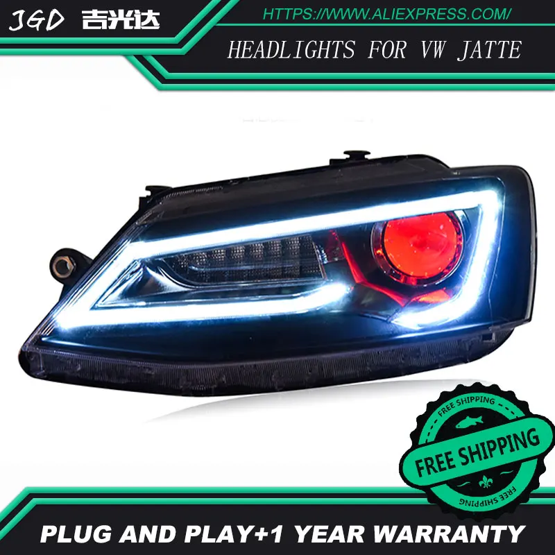 Автомобильный Стайлинг для VW jetta фары 2012 2017 LED DRL линзы с двойным лучом H7