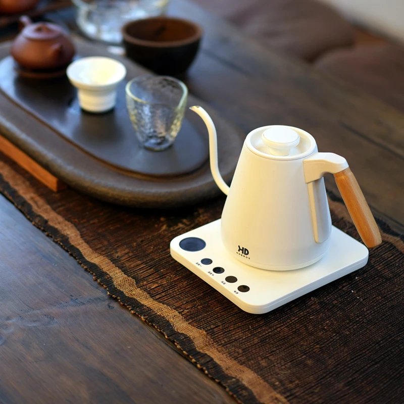 800ml Stainless Steel 220V Electric Kettle With Insulation Coffee Pot Constant Temperature Control Gooseneck Long Nozzle Teapots 3