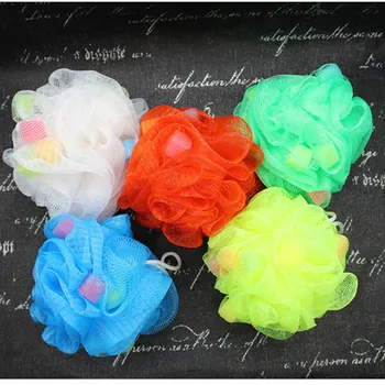 

Bathroom Parts Body Mop Bath Flower Ball Sponge Shower Soft Sponge Bubbles Foaming Mesh Net Loofah Cleaning Wash Body Colorful