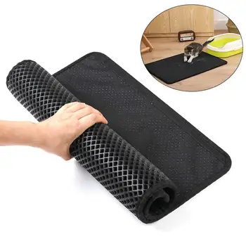 

Double-layer Waterproof Pet Cat Litter Catcher Mat Foldable Non-slip Clean Pad